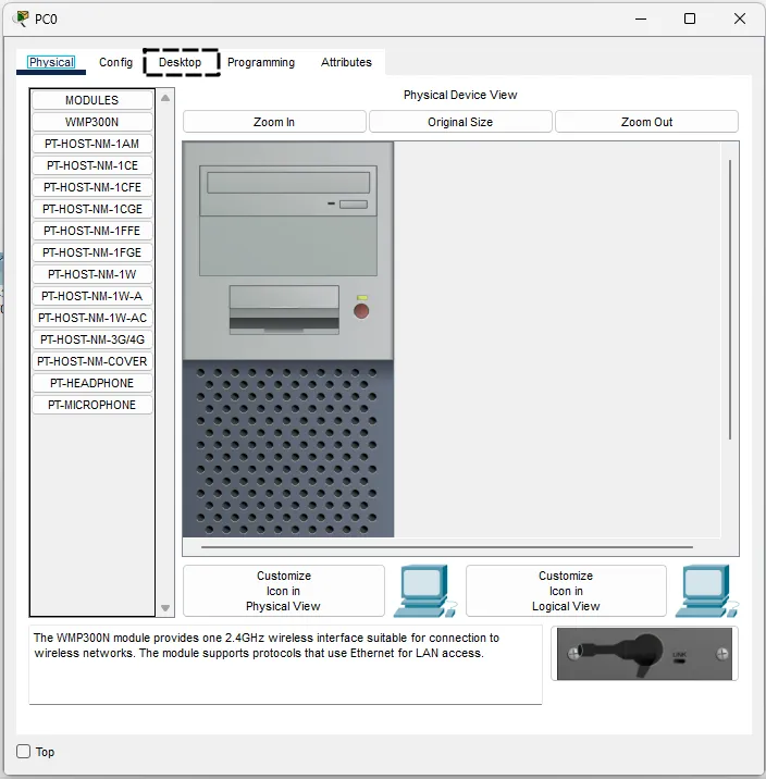 Step1-PC0-Subnet-192.168.100.0